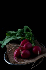 bundle of red radish