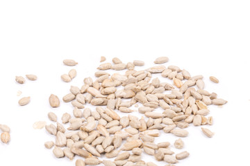 Bunch of pelled sunflower seeds