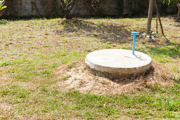 underground cement cylinder of lavatory cesspit