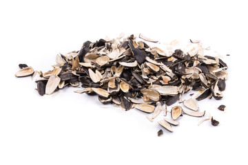Bunch of sunflower seeds pile.