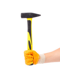 Man hand with hammer