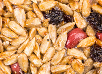 Candied roasted peanuts sunflower seeds.