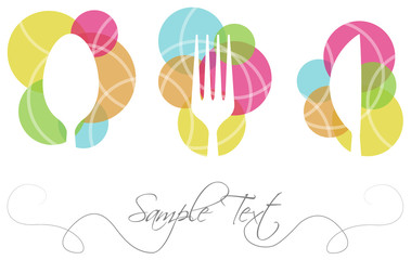 Besteck Vektor Icon mit Messer Gabel und Löffel