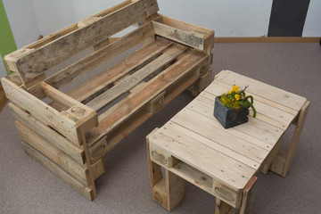 rustikale Wohzimmerecke - Upcycling