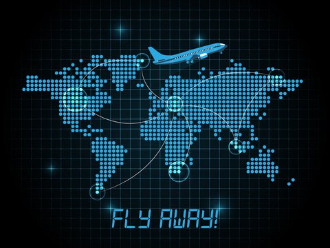 Fly away - travel background