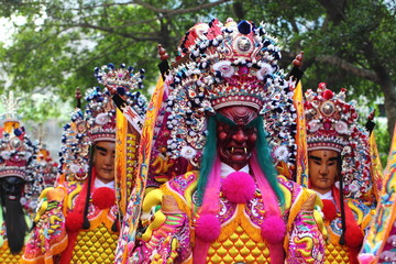 Holy generals parade on Matsu Temple Fair