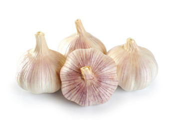 Garlic on a white background