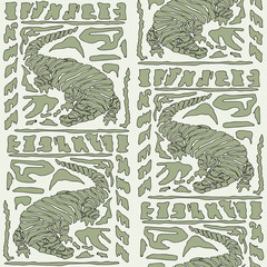 Seamless background with Crocodile Pattern