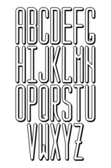 Thin vector monospace sans serif outline font with rounded corne