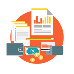 Vector illustration of accounting flat design concept