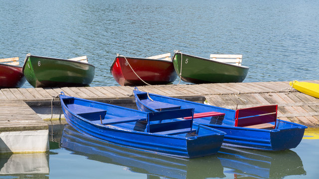 Many boats in a summer day, Maschsee, Hannover, Germany