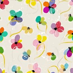 Zelfklevend Fotobehang abstract floral pattern background © Kirsten Hinte