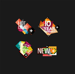 Obraz premium Set of labels, stickers, banners, badges and elements for sale