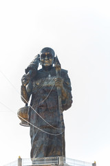 alloy asian monk statue