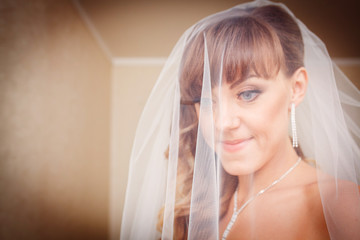 beautiful bride and beautiful wedding dress
