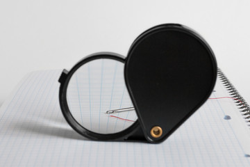 Magnifying glass in a frame