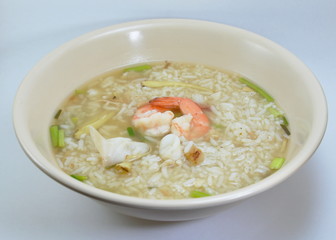 rice porridge with seafood