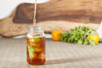 Lemon, Mint Flavour Ice Tea