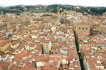 Fototapeta na wymiar Panorama view of Florence in Italy