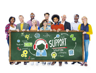 Support Solution Advice Help Care Satisfaction Quality Concept