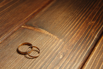 Golden wedding rings