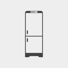 Refrigerator monochrome icon