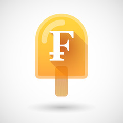 Ice cream icon with a swiss frank sign