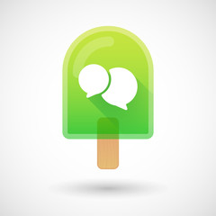 Ice cream icon with a comic balloon