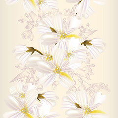 Floral seamless pattern with flowers