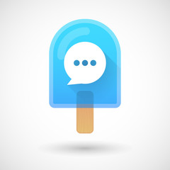 Ice cream icon with a comic balloon