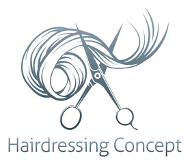 Hairdressers Scissors Concept