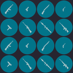 Seamless background with weapons and arms for your design