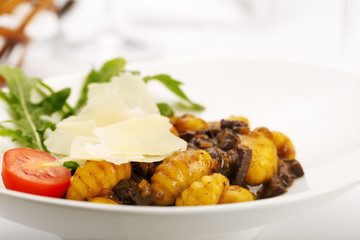 Italian Gnocchi in restaurant