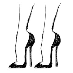 Isolated Black Women Shoes