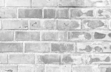 White brick wall for background or texture