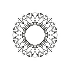 Geometric decoration shape, ornament mandala line design