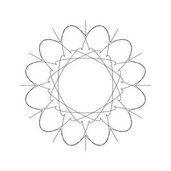Geometric decoration shape, ornament mandala line design