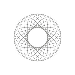 Geometric decoration shape circles, ornament line design