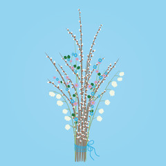Bouquet of spring flowers, easter