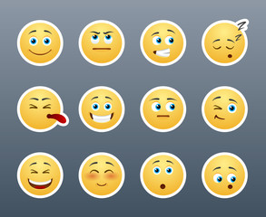 Fototapeta premium Emotional smilies