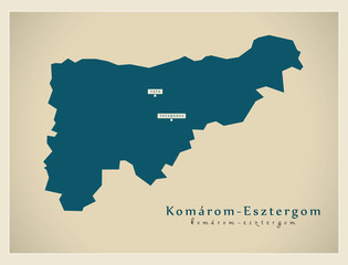 Modern Map - Komarom Esztergom HU