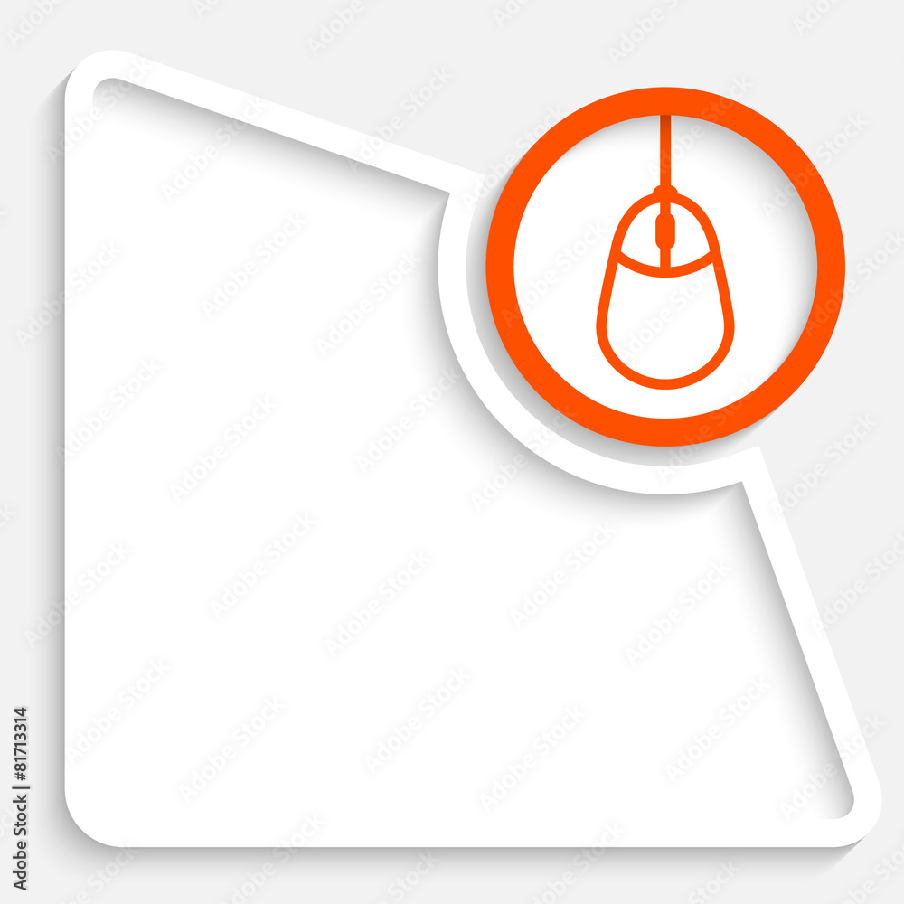 Fototapete abstract box for your text and mouse icon