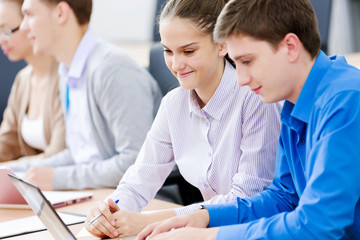 Obraz premium Students at lesson