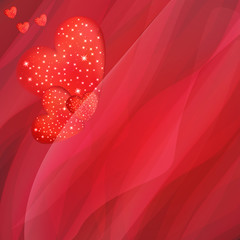 heart and red background