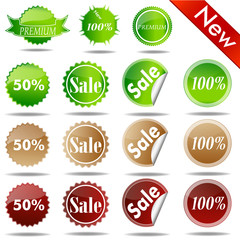 Discount label and sticker.