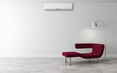 Interno con aria condizionata