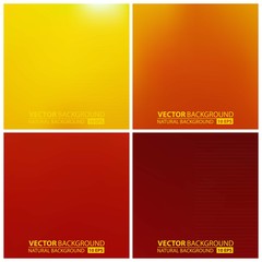 set of orange vector backgrounds
