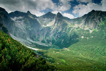 Obraz premium View into a mountain valley