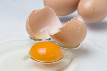 Broken egg yolk