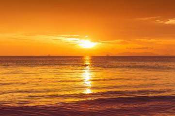 Fototapeta na wymiar beautiful sunset in yellow as background